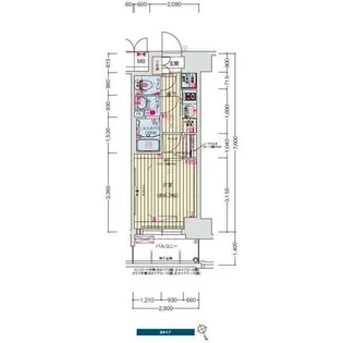 プレサンス神戸キュリオ【15階】の間取り