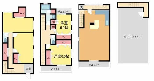 兵庫県神戸市東灘区住吉山手4丁目【一戸建】の間取り