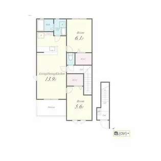 ルマージュ神戸五番館【2階】の間取り