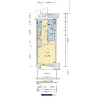 プレサンス ハーバーランド アンド・シー【14階】の間取り