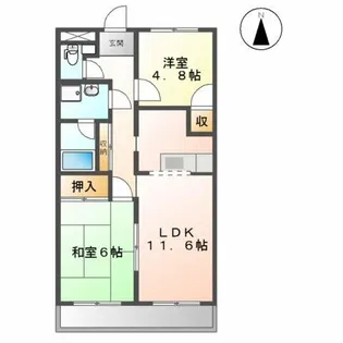 ベルエアー【1階】の間取り