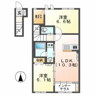 メゾンMIRAI (メゾンミライ)【2階】の間取り