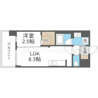 コンフォリア・リヴ淡路【8階】の間取り