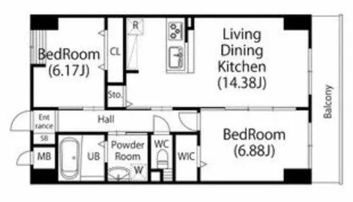 愛知県名古屋市昭和区円上町【マンション】の間取り