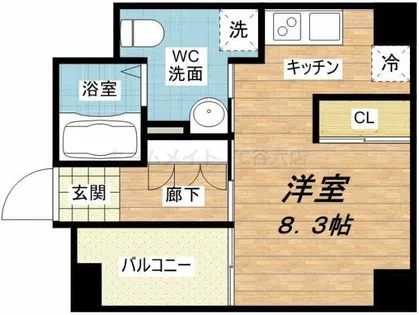 GRAND STEADY徳井町【3階】の間取り