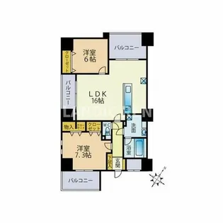 ヴィオラ薬院【7階】の間取り