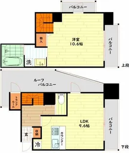 大阪府大阪市西区南堀江1丁目【マンション】の間取り
