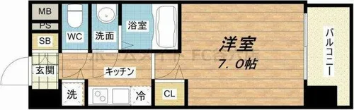 セイワパレス玉造上町台【11階】の間取り