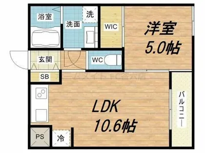 セイワ南堀江リバーレジデンスEAST【4階】の間取り