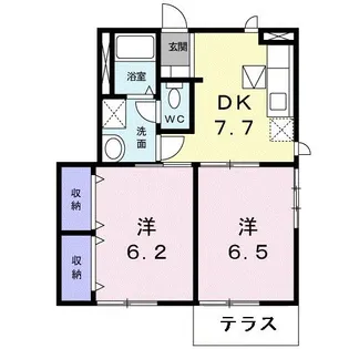 エメ シャンブルⅢ【1階】の間取り