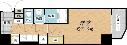 スワンズシティ大手前ソレイユ【4階】の間取り