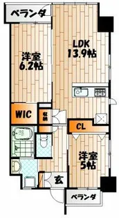 REGARIA KOKURAKITA CENTER PLACE【501号室】の間取り
