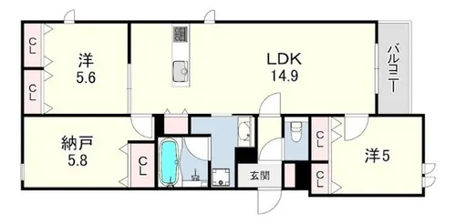VIVRE3苦楽園【2階】の間取り