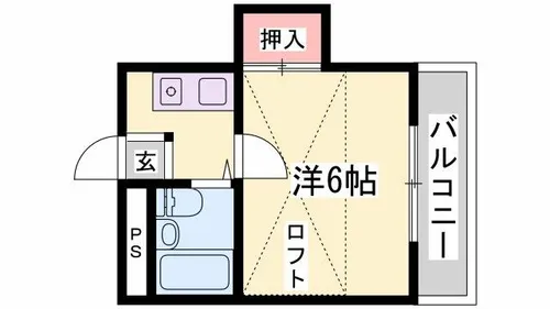 リブイン姫路【203号室】の間取り