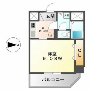 ピースプレイス牛巻【9階】の間取り