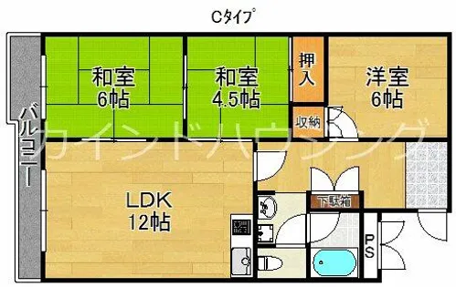 ミリカハイツ【5階】の間取り