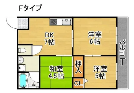 シラテック御崎【4階】の間取り