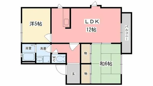 ディアス三木 B棟【201号室】の間取り