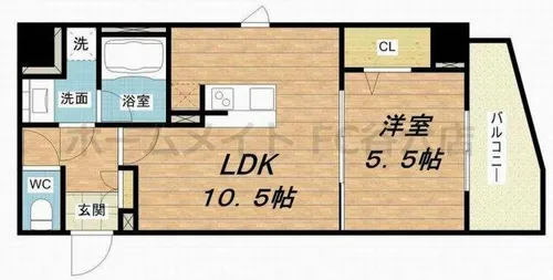 パークフラッツ安堂寺町【2階】の間取り