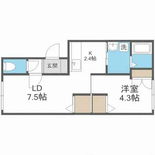 ジラソーレⅡ【203号室】の間取り