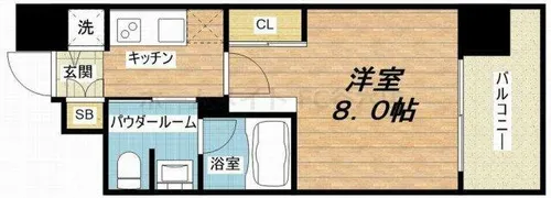 エスライズ北堀江スワン【6階】の間取り
