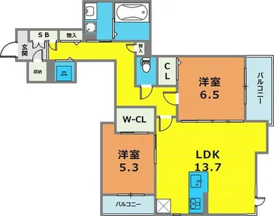フェリーチェ上三条【303号室】の間取り