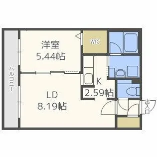 VILLETTA山の手【302号室】の間取り