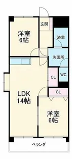瑞和ビル【6階】の間取り