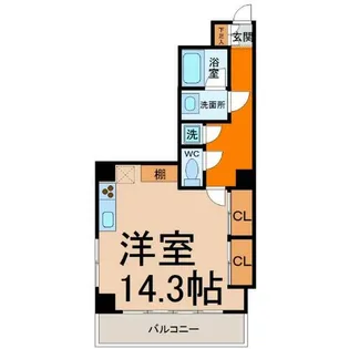 スタジオスクエア大須【10階】の間取り