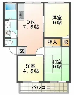 サンライフ中野【1階】の間取り