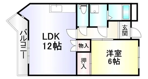 1LDKの間取り画像