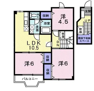 メトロノームA棟【2階】の間取り