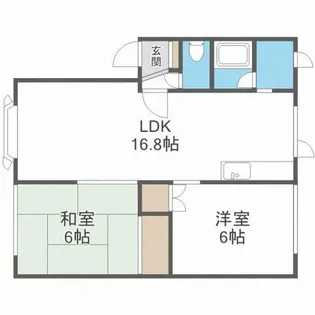 メグミハイツセブン【201号室】の間取り