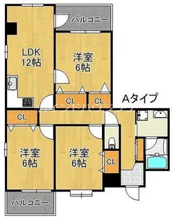 マンシオン・タイラ【1階】の間取り