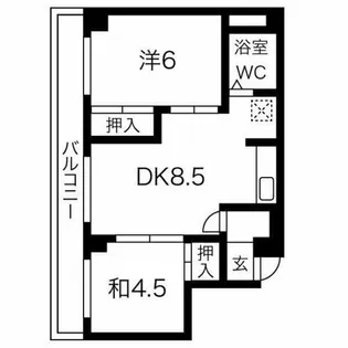 シャトー寺浦【2階】の間取り