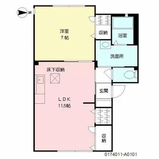アコール【101号室】の間取り