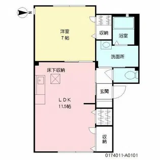 アコール【101号室】の間取り