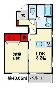 グレイス上の原【1階】の間取り
