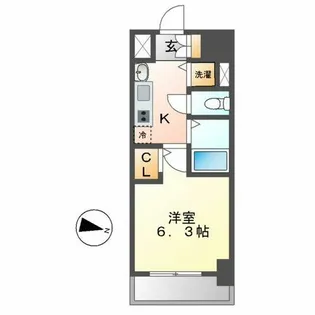 プレサンス金山グリーンパークス【12階】の間取り