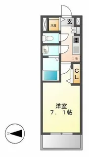 プレサンス栄フレイヤ【3階】の間取り