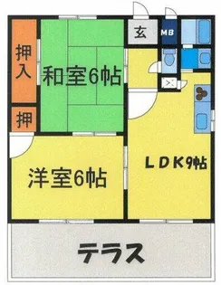 ビスタハイツ【1階】の間取り