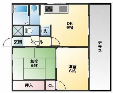ビスタハイツ【1階】の間取り