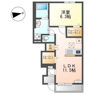 1LDKの間取り画像