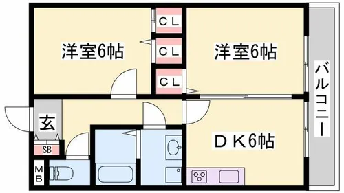 グランドゥール春日【202号室】の間取り