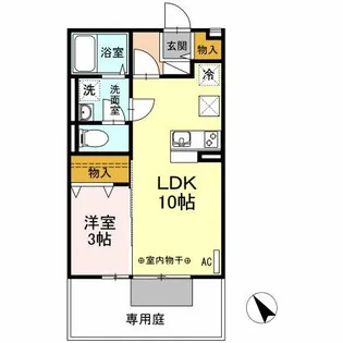 ルモン櫛原【102号室】の間取り