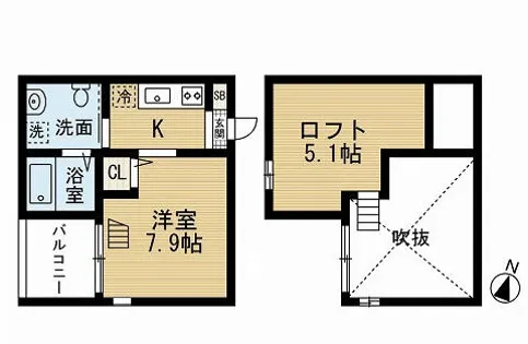 ローズピーク【1階】の間取り