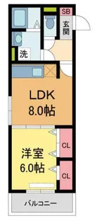 ボヌ ビー宝塚【1階】の間取り