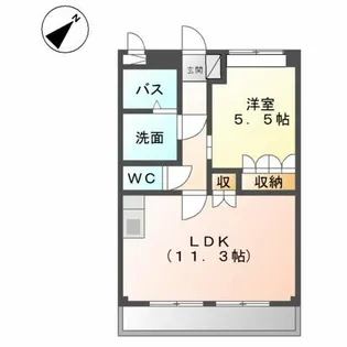 ラ・レユシイル【1階】の間取り