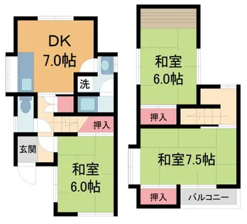 兵庫県宝塚市米谷2丁目【一戸建】の間取り