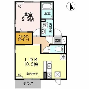Sekuto A棟【1階】の間取り